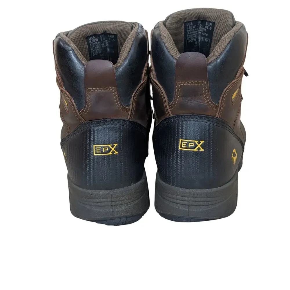 Wolverine Work Boots Mens Size 8.5 EW EPX Steel Toe Brown Leather Waterproof